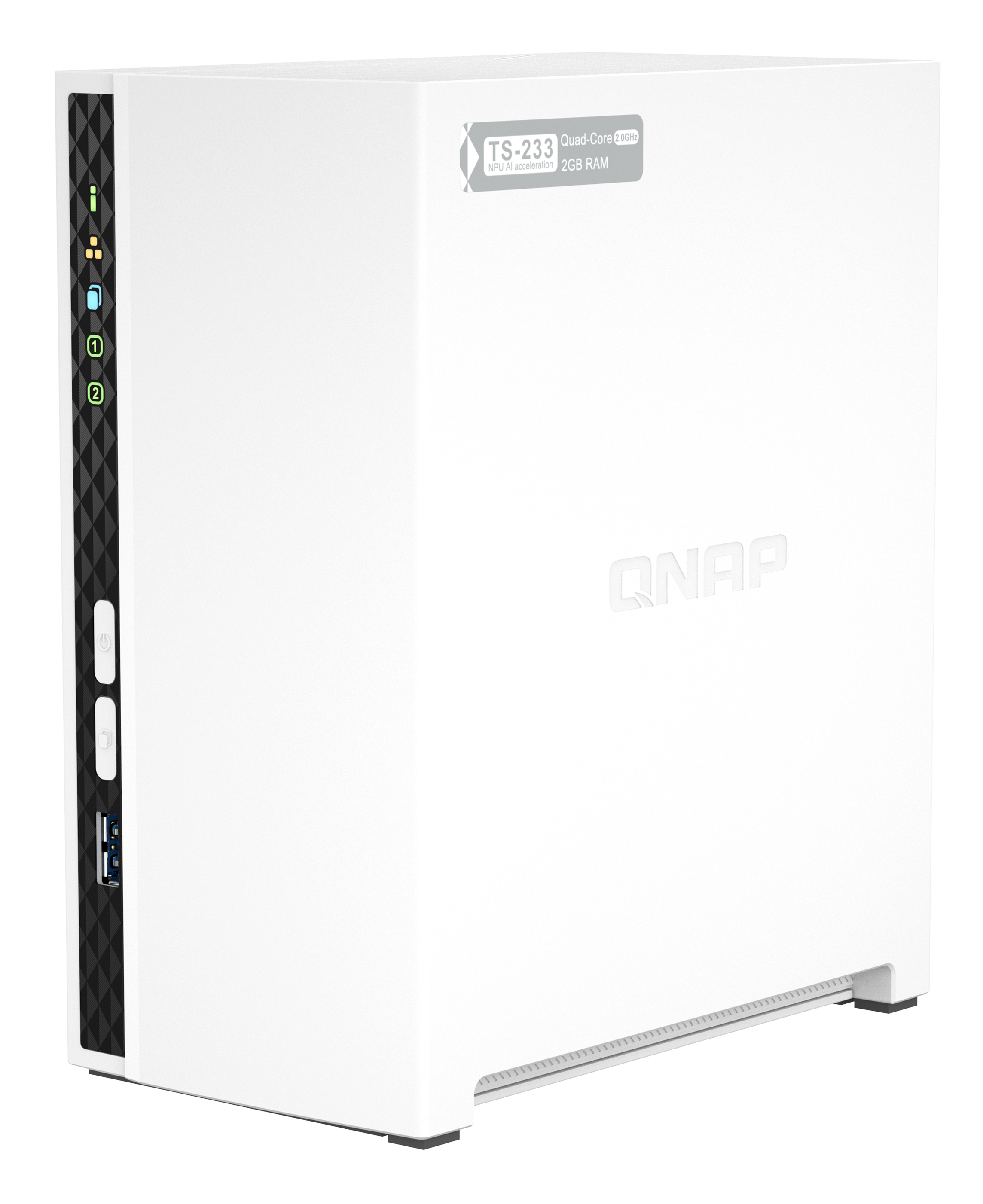 QNAP TS-233 - NAS-Server - 2 Schächte - SATA 6Gb/s, Ansicht 4