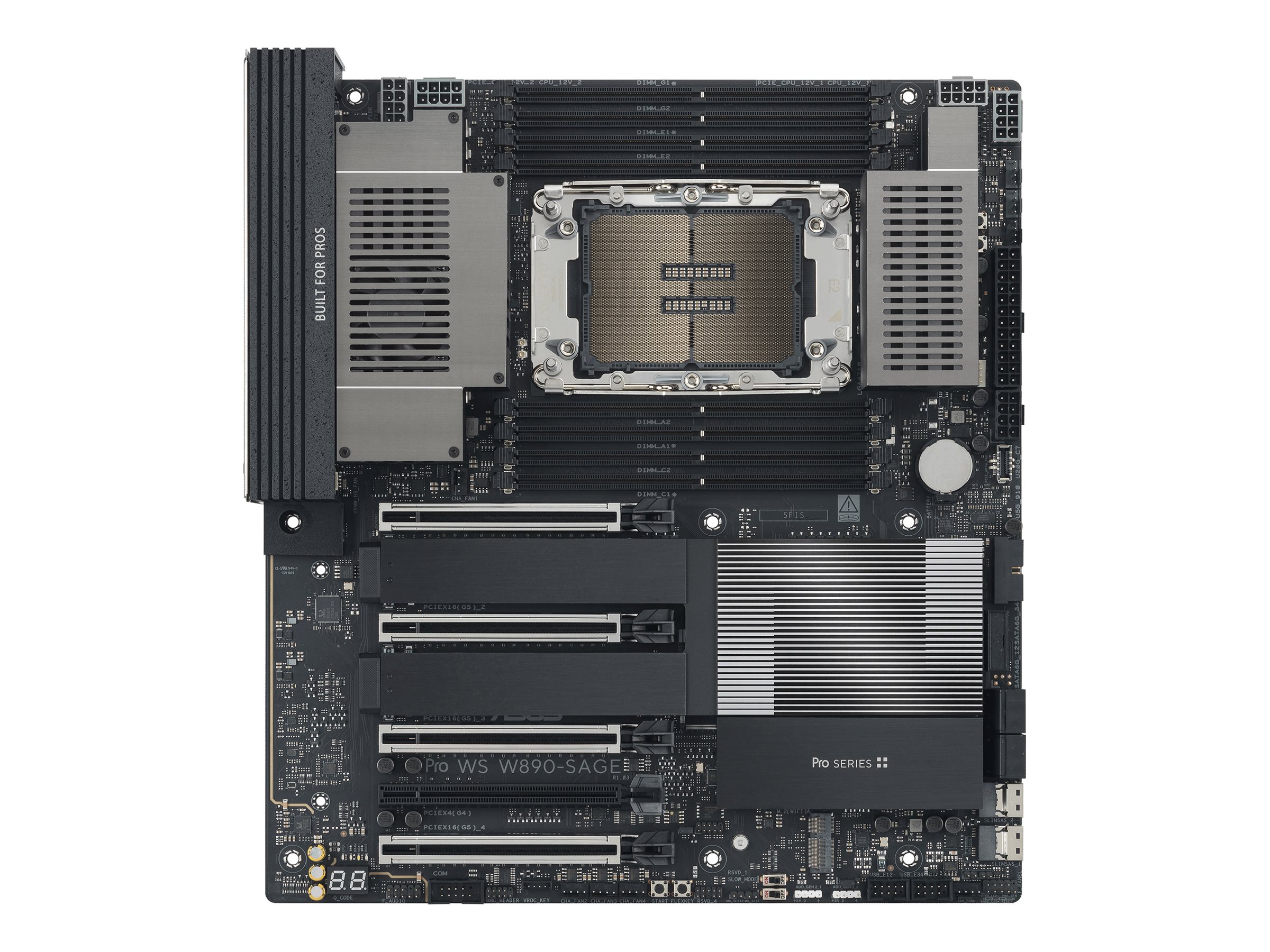 ASUS Pro WS W890-SAGE - Motherboard - SSI CEB - LGA4710-2 Socket - W890 Chipsatz - USB4, USB 3.2 Gen 2, USB-C 3.2 Gen 2x2, USB 3.2 Gen 1 - 2.5 Gigabit LAN, 10 Gigabit LAN - Onboard-Grafik (CPU erforderlich)
