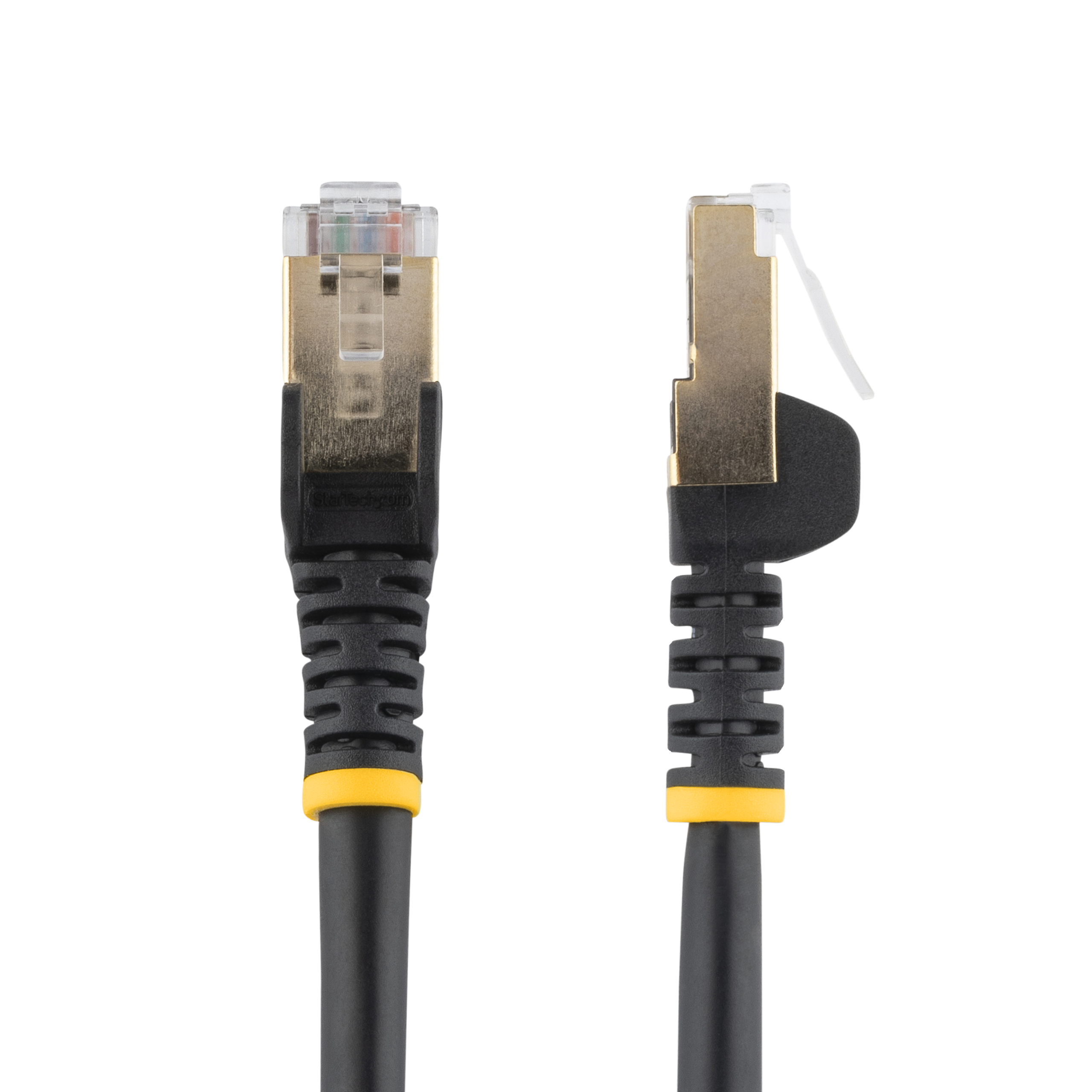 StarTech.com 10m CAT6A Ethernet Cable, 10 Gigabit Shielded Snagless RJ45 100W PoE Patch Cord, CAT 6A 10GbE STP Network Cable w/Strain Relief, Black, UL Certified Wiring/TIA - Category 6A - 26AWG (6ASPAT10MBK) Image