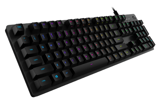 Logitech G G512 Carbon, Volle Größe (100%), Kabelgebunden, USB, Mechanischer Switch, RGB-LED, Karbon