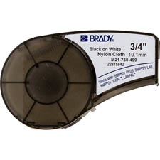 Brady Corporation Brady B-499 - Nylontuch - matt - Schwarz auf Weiß - Rolle (1,91 cm x 4,9 m), Ansicht 2