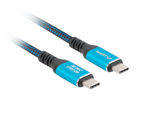 Lanberg USB-C m/m USB4 Kabel 240W 8K 60Hz schwarz/blau - Kabel - Digital/Daten, Ansicht 3