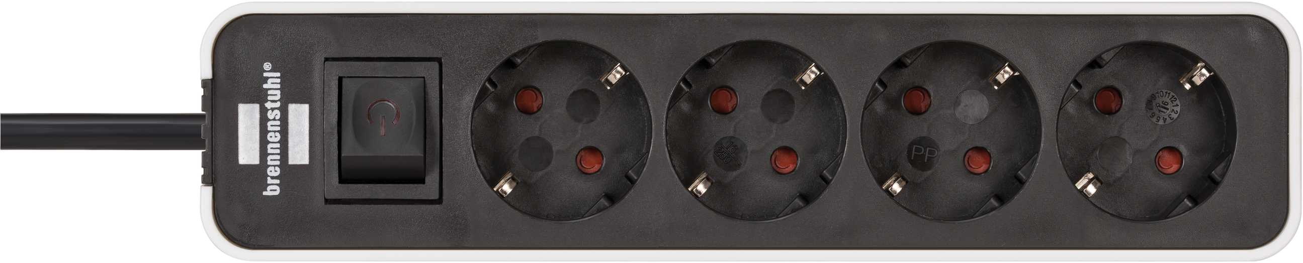 Brennenstuhl 1153240020 - 1,5 m - Drinnen - IP20 - Weiß - 4 AC-Ausgänge - 90 mm, Ansicht 3