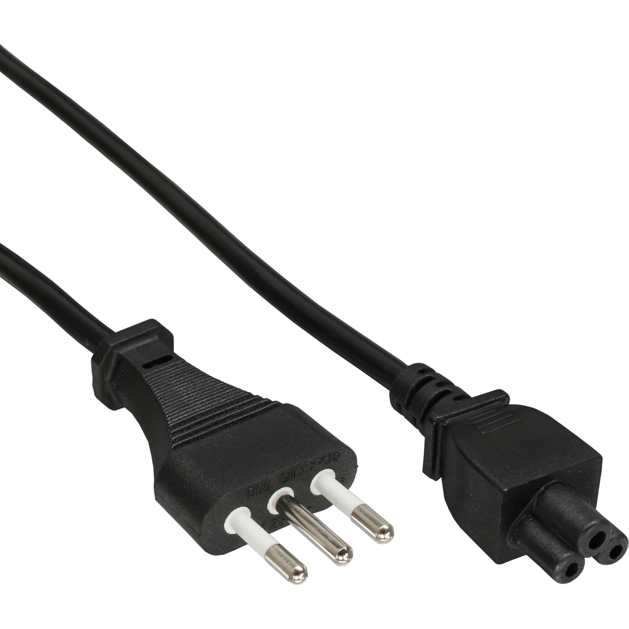 InLine Netzkabel für Notebook - Italien - 3pol Kupplung - 2,0m, Ansicht 2