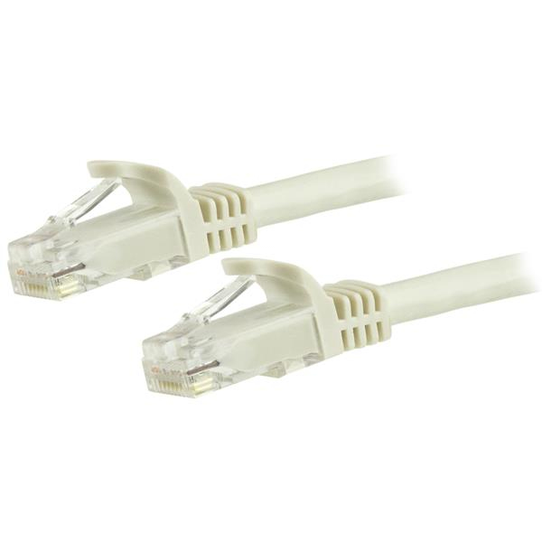 StarTech.com 1,5m CAT6-Kabel - weißes CAT6-Patchkabel - Snagless RJ45-Steckverbinder - ETL, 1,5 m, Cat6, U/UTP (UTP), RJ-45, RJ-45, Weiß