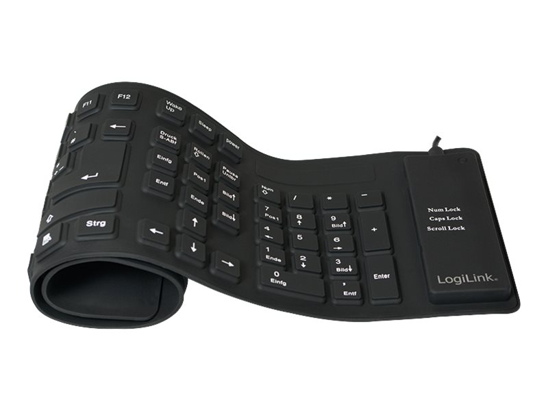LogiLink Flexible Waterproof - Tastatur - PS2 USB