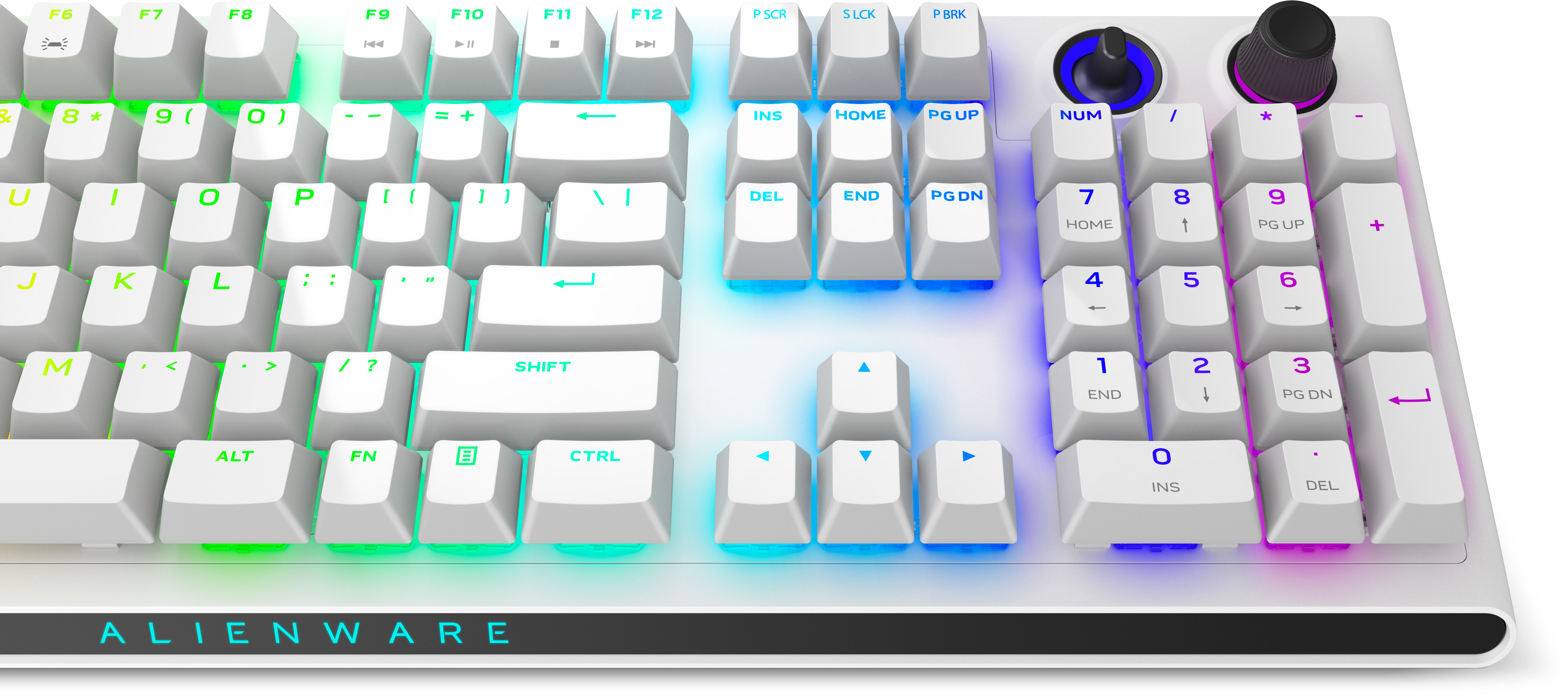 Dell Alienware Tri-Mode AW920K - Tastatur - AlienFX Per-Key RGB / 16,8 Millionen Farben - TL: US, QWERTY, Ansicht 3
