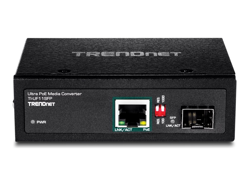TRENDnet TI-UF11SFP - Medienkonverter - GigE - 10Base-T, 100Base-TX, 1000Base-T - RJ-45 / SFP (mini-GBIC), Ansicht 3