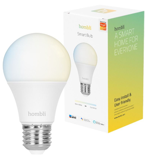 Hombli Smart Bulb E27 - Intelligentes Leuchtmittel - WLAN - Weiß - LED - Kunststoff - E27, Ansicht 3