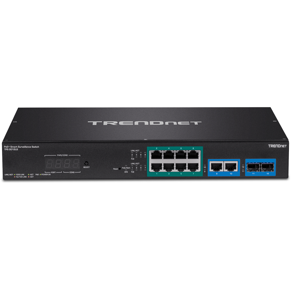 TRENDnet TPE 3012LS - Switch - Smart - 8 x 10/100/1000 (PoE+), Ansicht 4