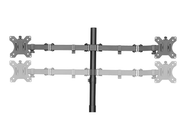 LogiLink Quad Monitor Desk Stand - Aufstellung für 4 LCD-Anzeigen - fester, kaltgepresster Stahl, Ansicht 2