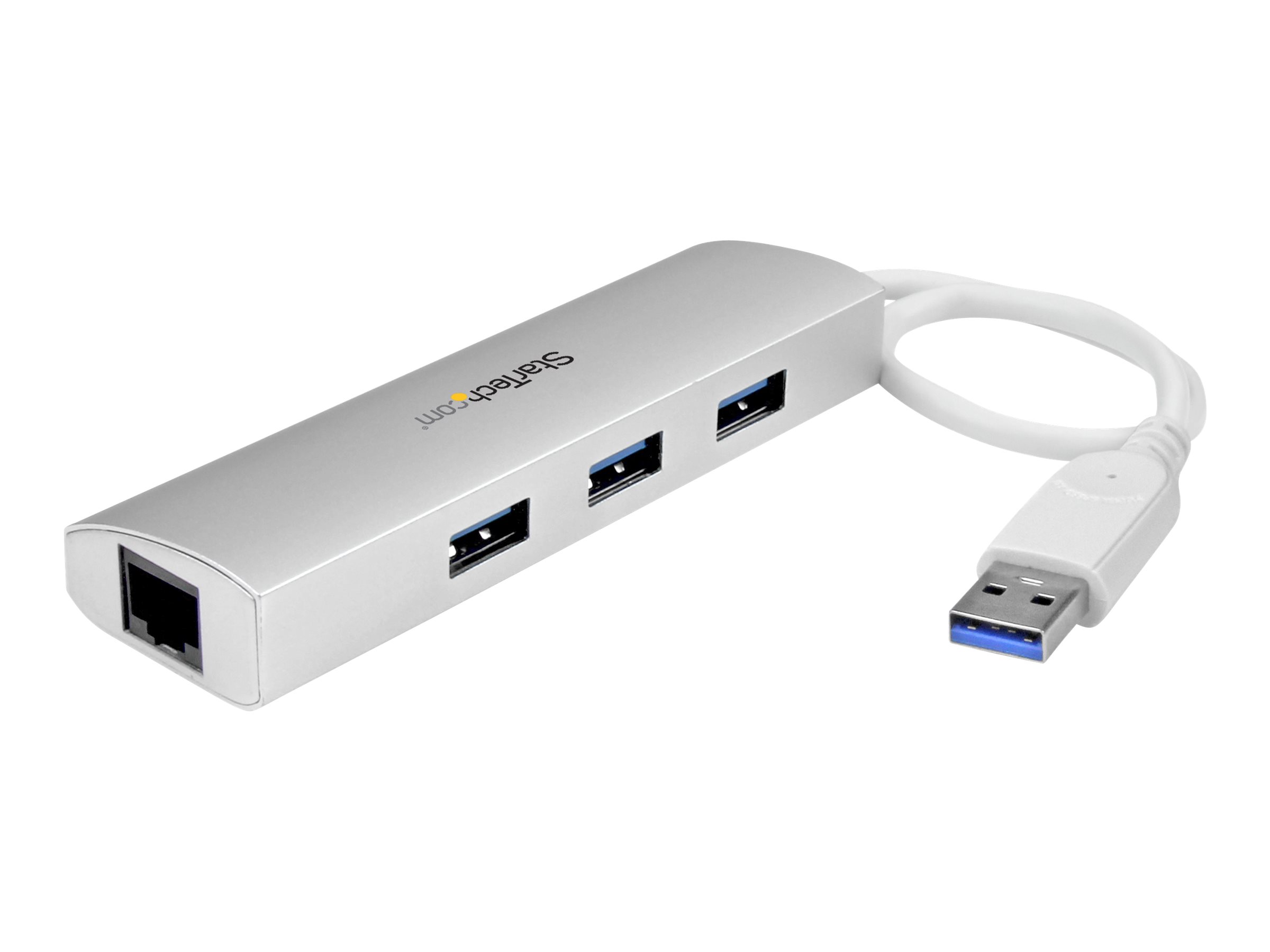 StarTech.com 3 Port mobiler USB 3.0 Hub plus Gigabit Ethernet, Ansicht 3