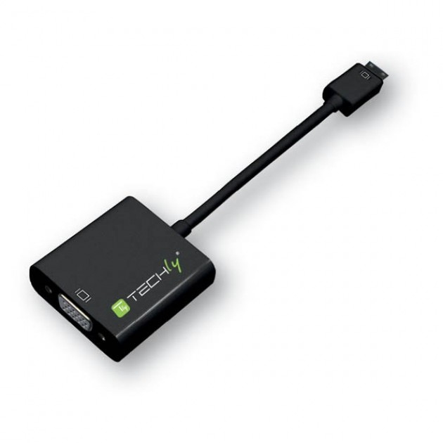 Techly Videokonverter - HDMI - VGA - Schwarz, Ansicht 2