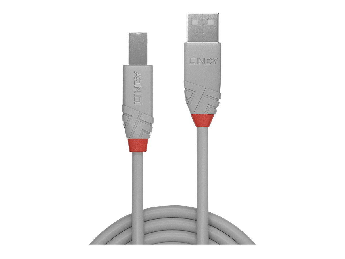 Lindy Anthra Line - USB-Kabel - USB (M) zu USB Typ B (M) - USB 2.0 - 3 m - rund