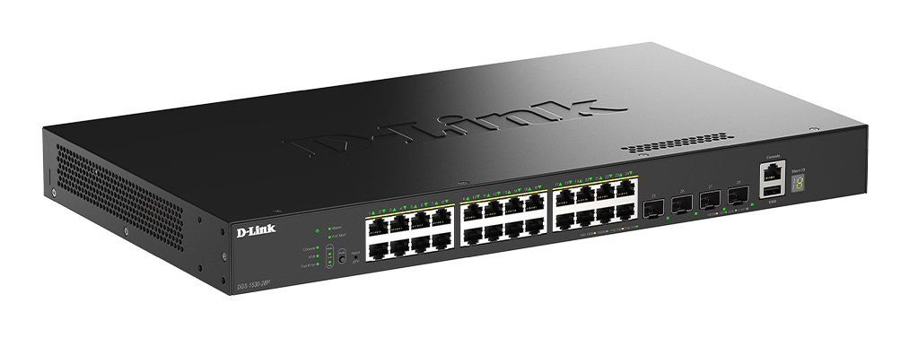 D-Link SmartPro DGS-1530-28P - Switch - Smart - 24 x 10/100/1000 (PoE+), Ansicht 3