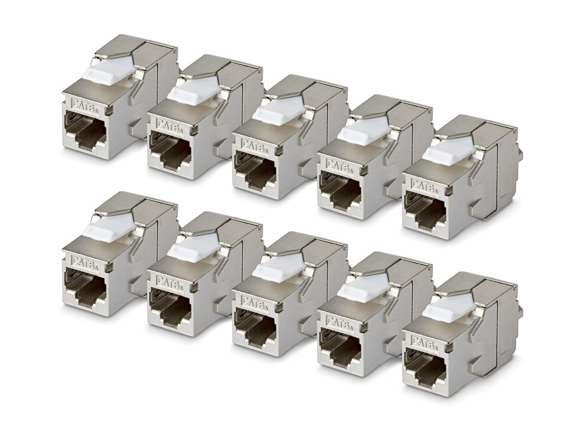 StarTech.com Cat6a Keystone Jack 10-Pack 180-Deg - Netzwerk - CAT 6a