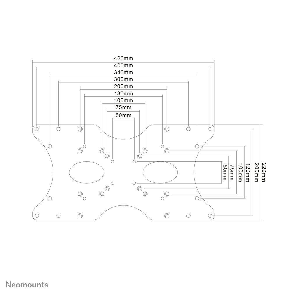 Neomounts FPMA-VESA400 - Montagekomponente (VESA Adapterplatte), Ansicht 2