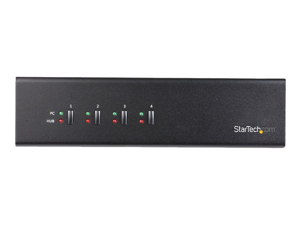 StarTech.com 4 Port Dual Monitor DVI KVM Switch mit USB 3.0 Hub