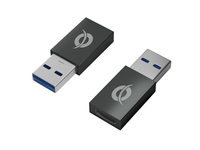 Conceptronic Adapter USB-C -  USB-A 3.0.2 Stück grau - Adapter