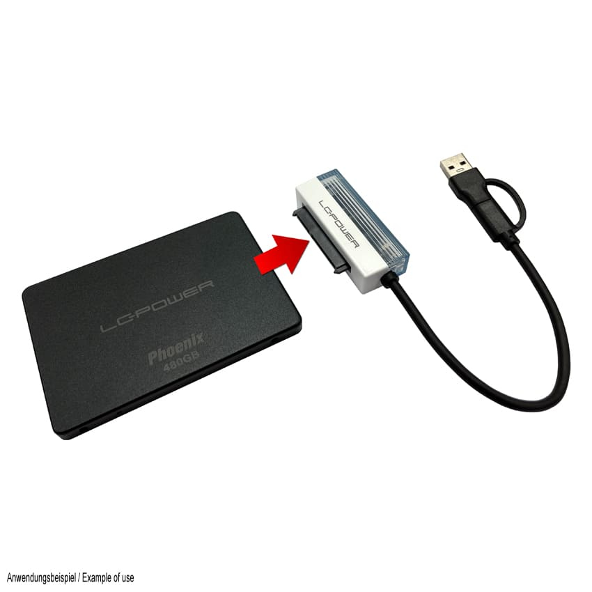 LC-Power Adapter LC-ADA-USB-SATA-25 - Adapter - Digital/Daten, Ansicht 3
