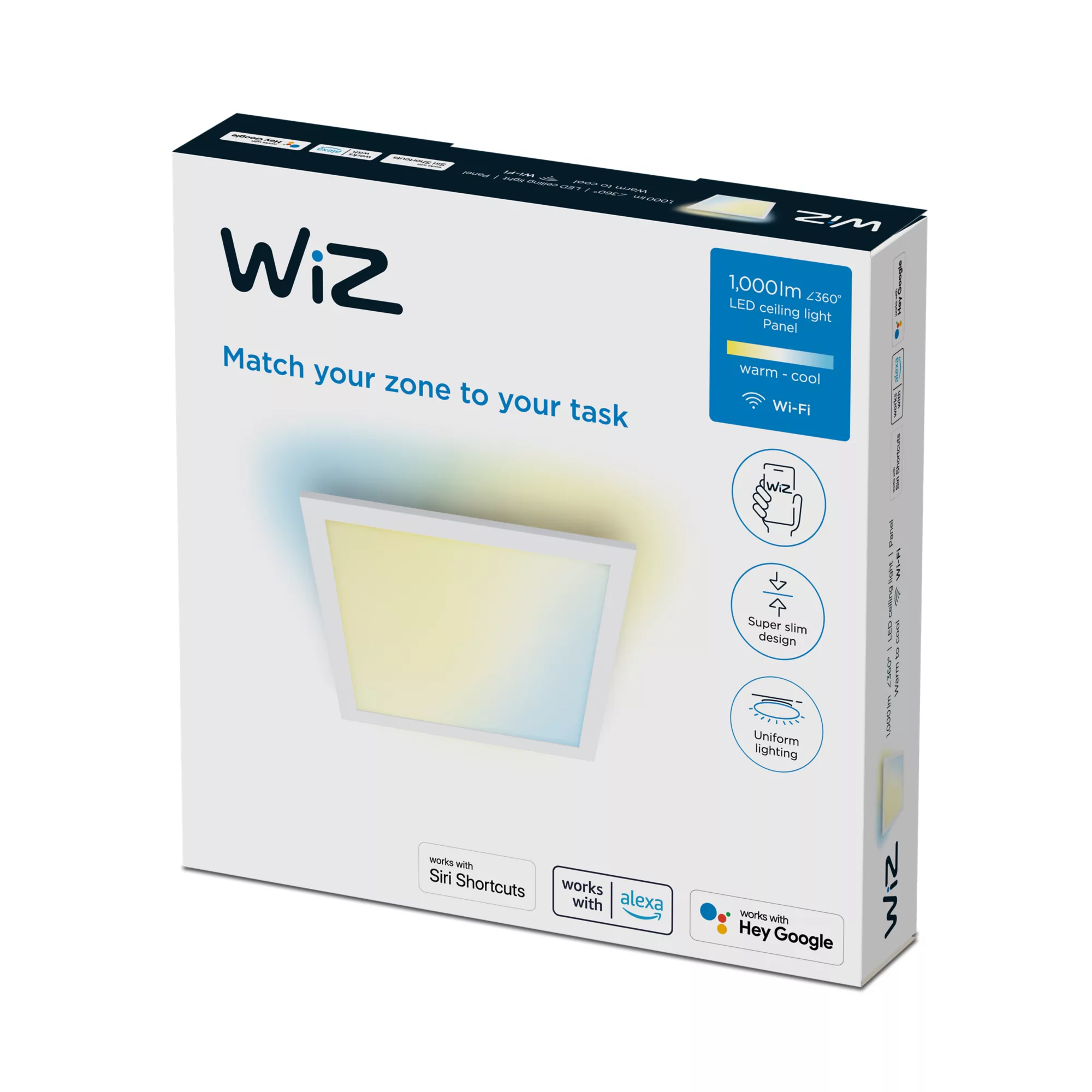 WIZCONNECTED Panel Tunable White Deckenleuchte Weiß 1000 lm, Ansicht 2