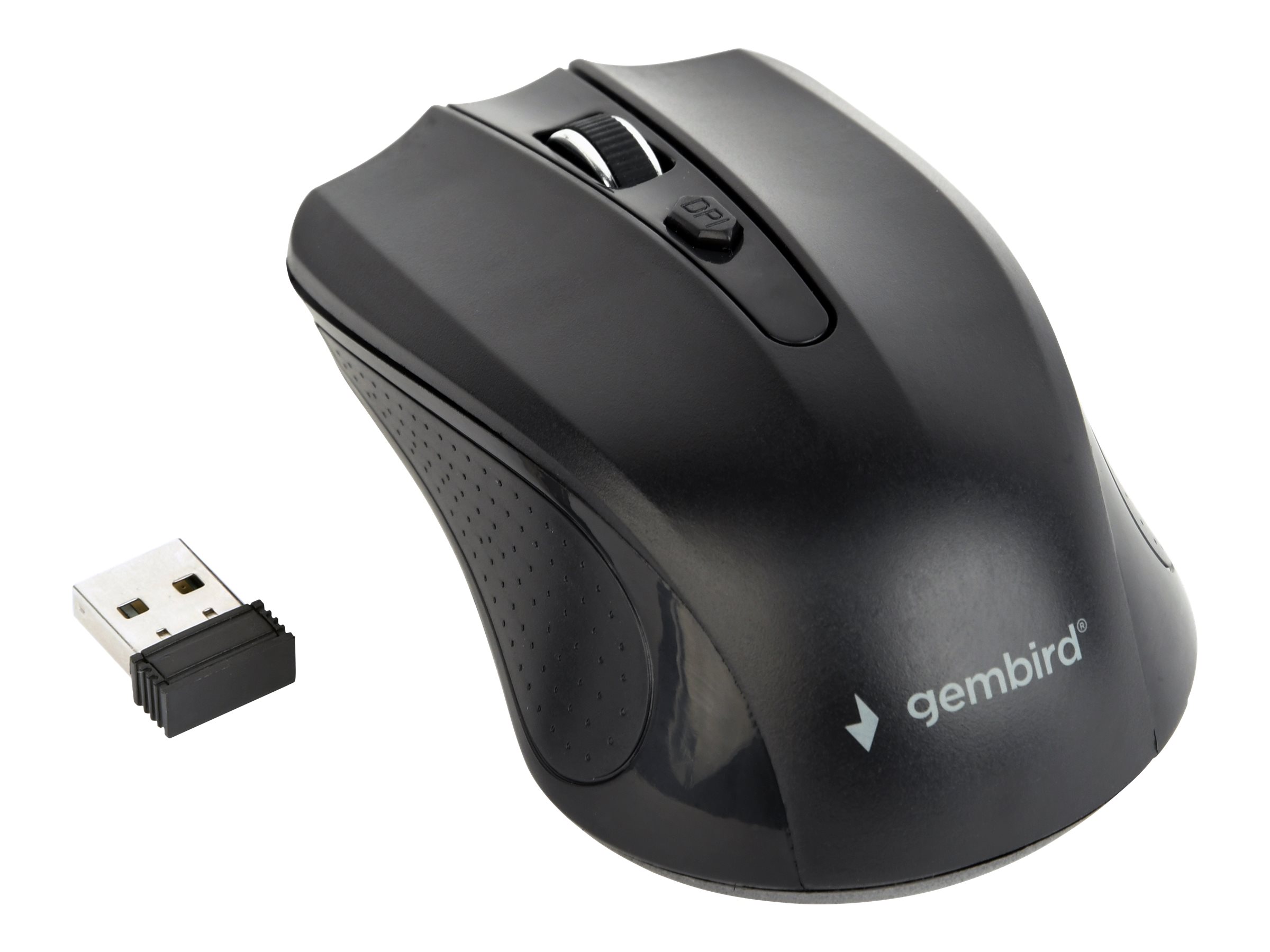 Gembird MUSW-4B-04 - Maus - optisch - 4 Tasten - kabellos - 2.4 GHz - kabelloser Empfänger (USB), Ansicht 3