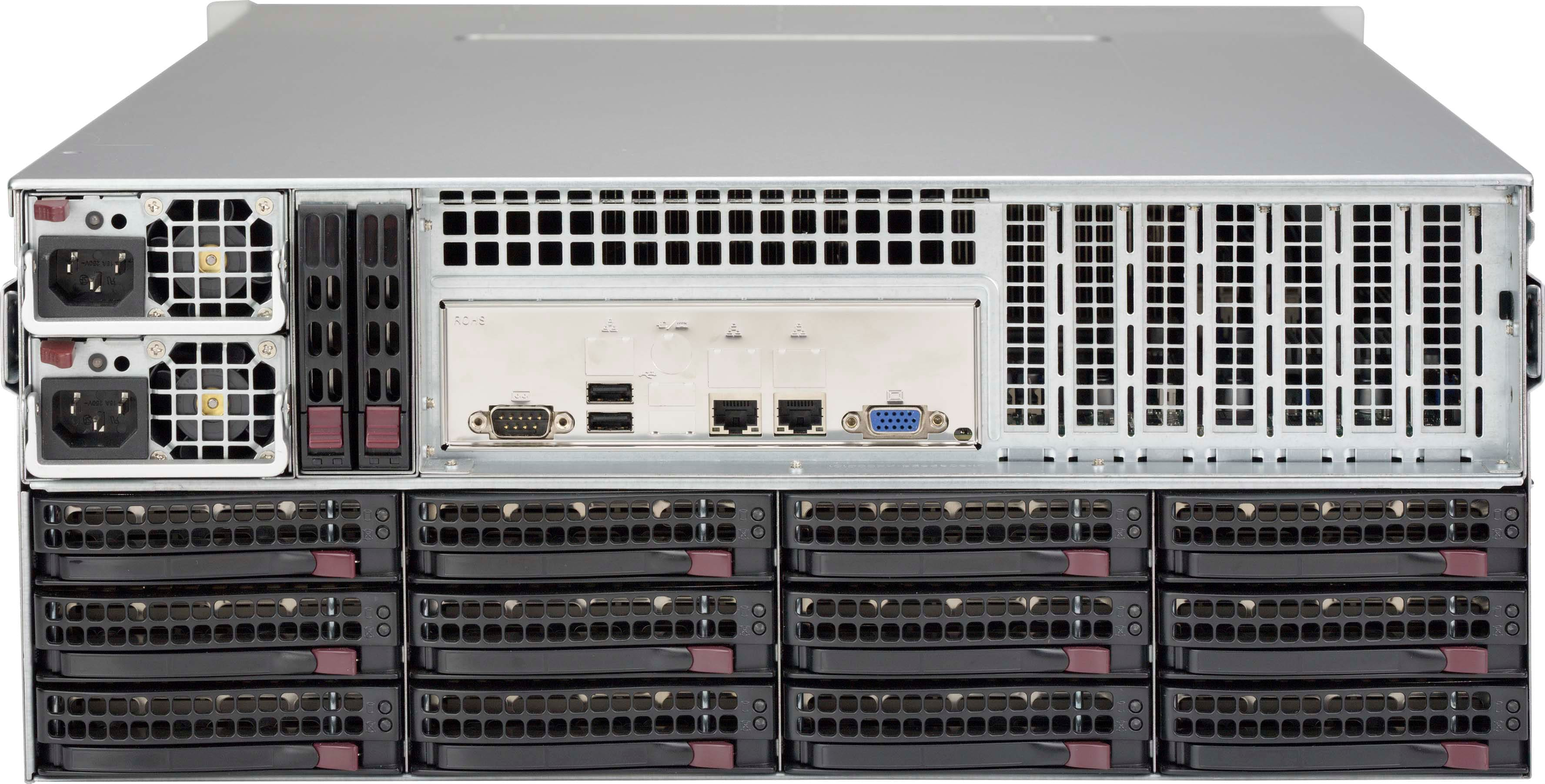 Supermicro 4U 36x3.5 hot-swap drive 2x1200W - Gehäuse - ATX, Ansicht 2
