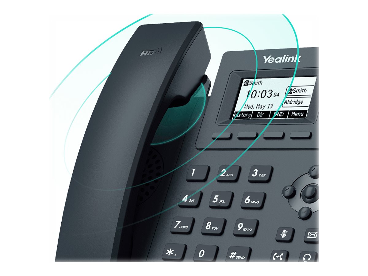 Yealink SIP-T30P - IP-Telefon - Schwarz - Kabelgebundenes Mobilteil - 1000 Eintragungen - Tasten - LCD, Ansicht 2