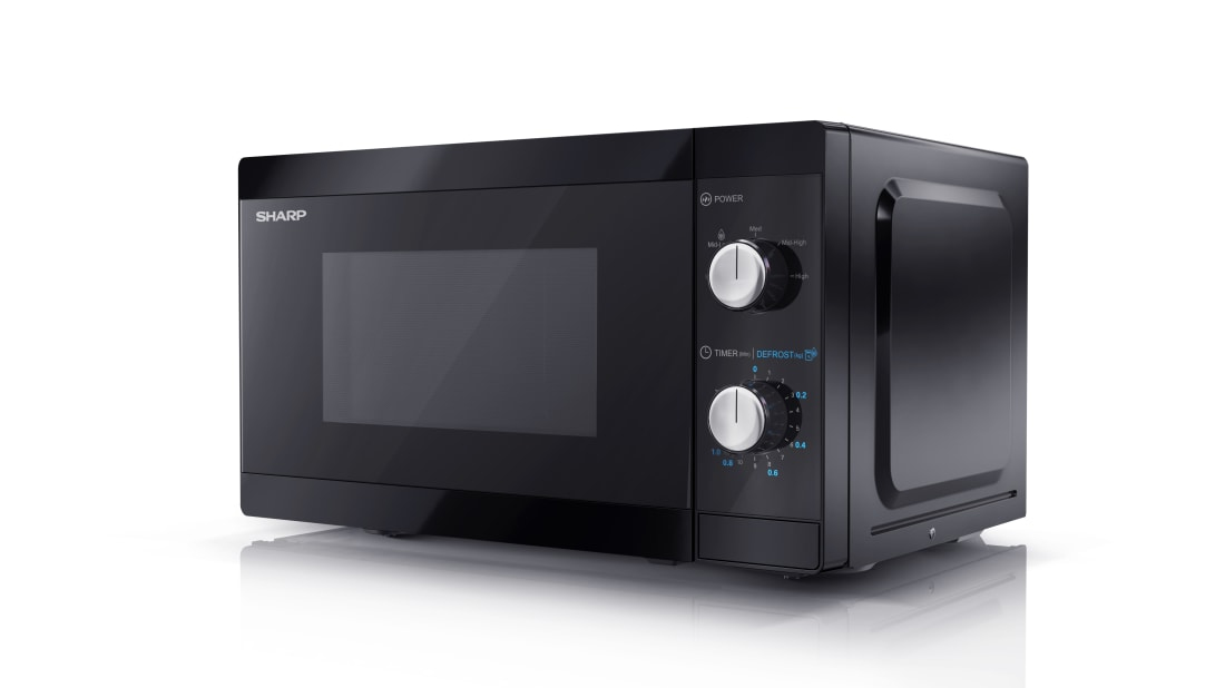 Sharp YC-MS01E-B - Arbeitsfläche - Solo-Mikrowelle - 20 l - 800 W - Drehregler - Schwarz, Ansicht 2