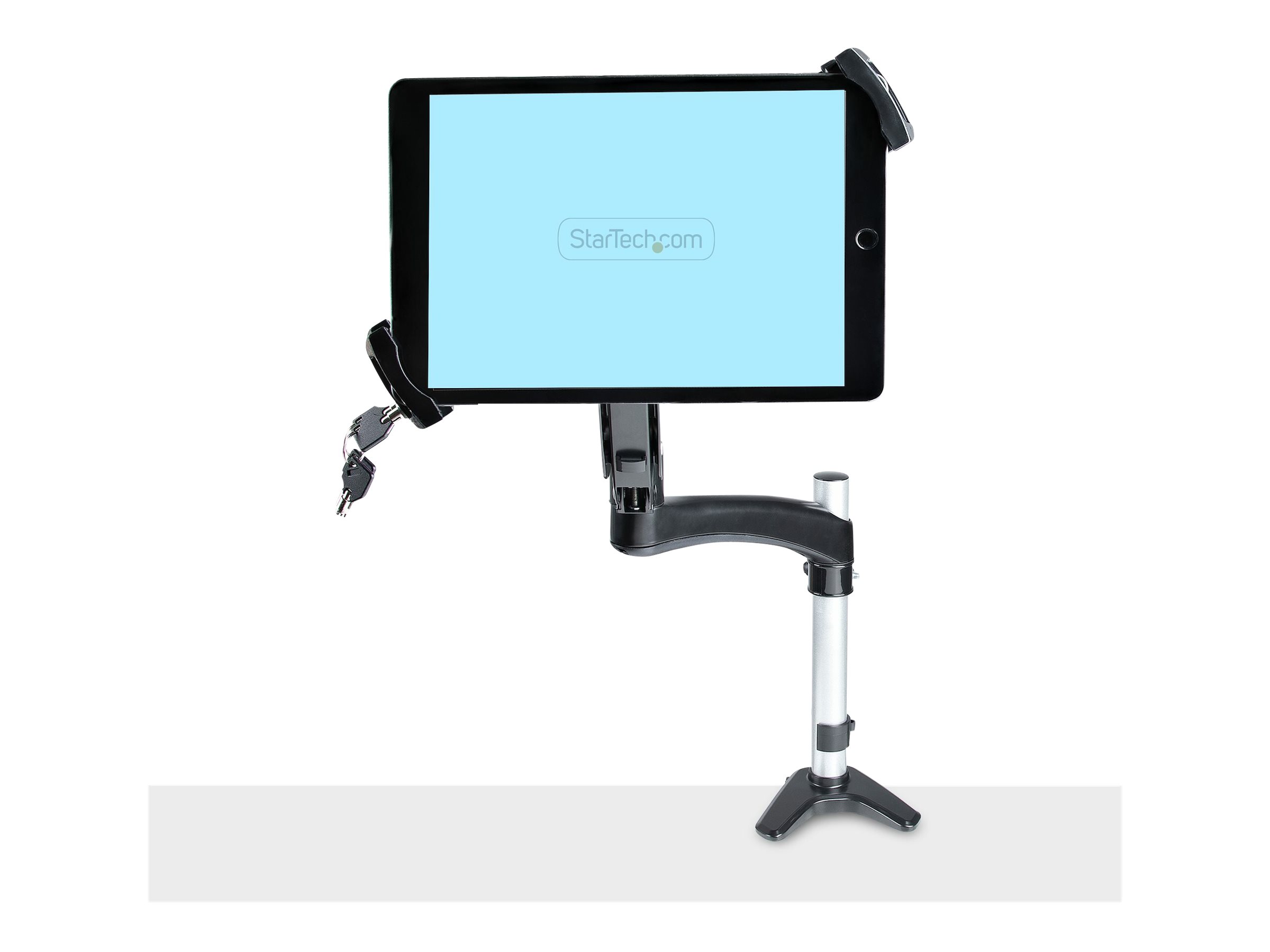 StarTech.com VESA Mount Adapter for Tablets 7.9 to 12.5in - Up to 2kg (4.4lb) - 75x75/100x100 VESA Patterns - Universal Anti-Theft Tablet VESA Mount Clamp - Secure Tablet Mount - Black