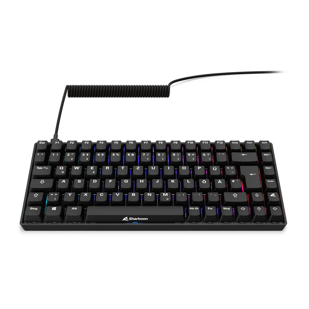 Sharkoon Skiller SGK50 S3 PBT - Black Gaming-Tastatur Gateron G Pro 3.0 Yellow - TL: Deutsch, QWERTZ, Ansicht 3