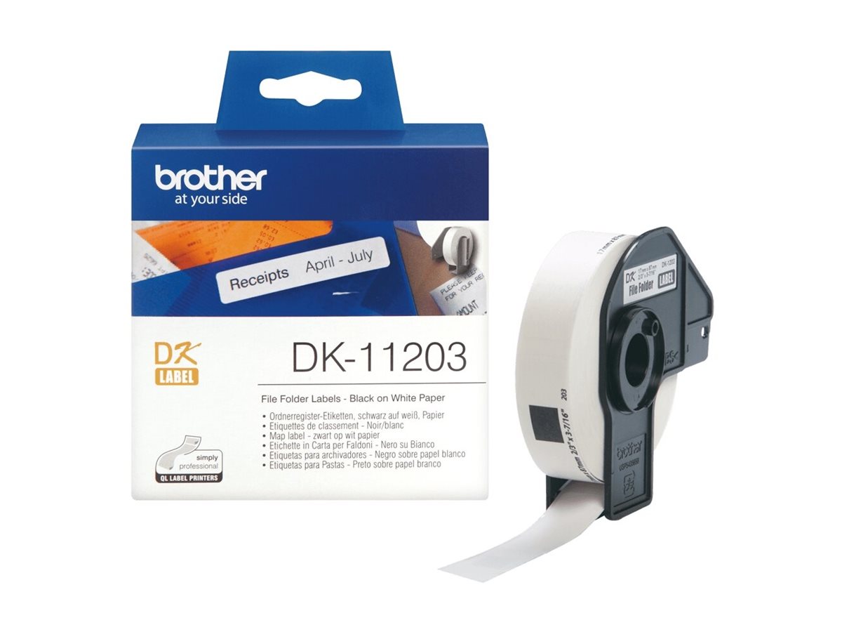Brother DK-11203 - Schwarz auf Weiß - 17 x 87 mm 300 Etikett(en) (1 Rolle(n)