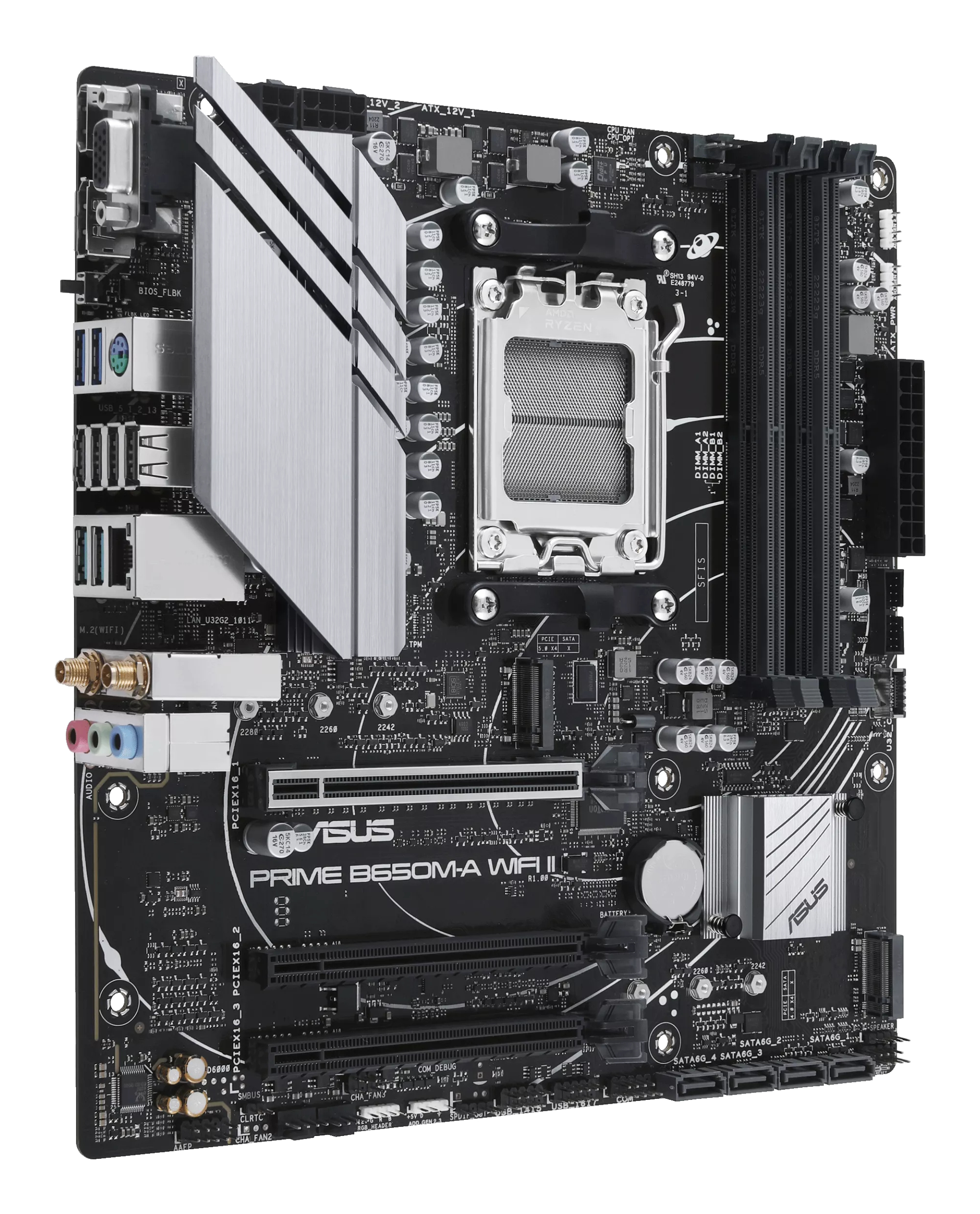 ASUS PRIME B650M-A WIFI II - Motherboard - micro ATX - Socket AM5 - AMD B650 Chipsatz, Ansicht 4