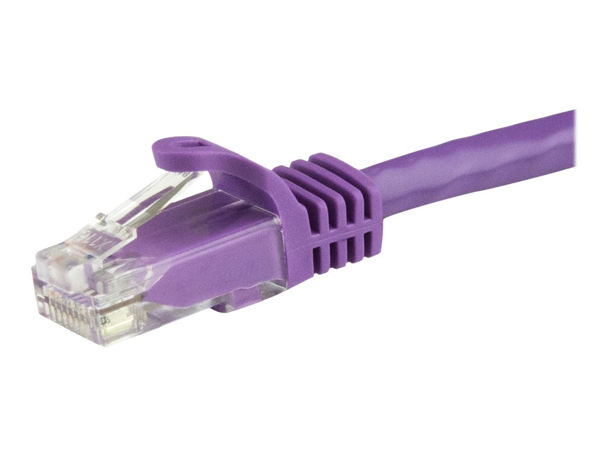StarTech.com 3m CAT6 Ethernet Cable, 10 Gigabit Snagless RJ45 650MHz 100W PoE Patch Cord, CAT 6 10GbE UTP Network Cable w/Strain Relief, Purple, Wiring is UL Certified/TIA - Category 6 - 24AWG (N6PATC3MPL)