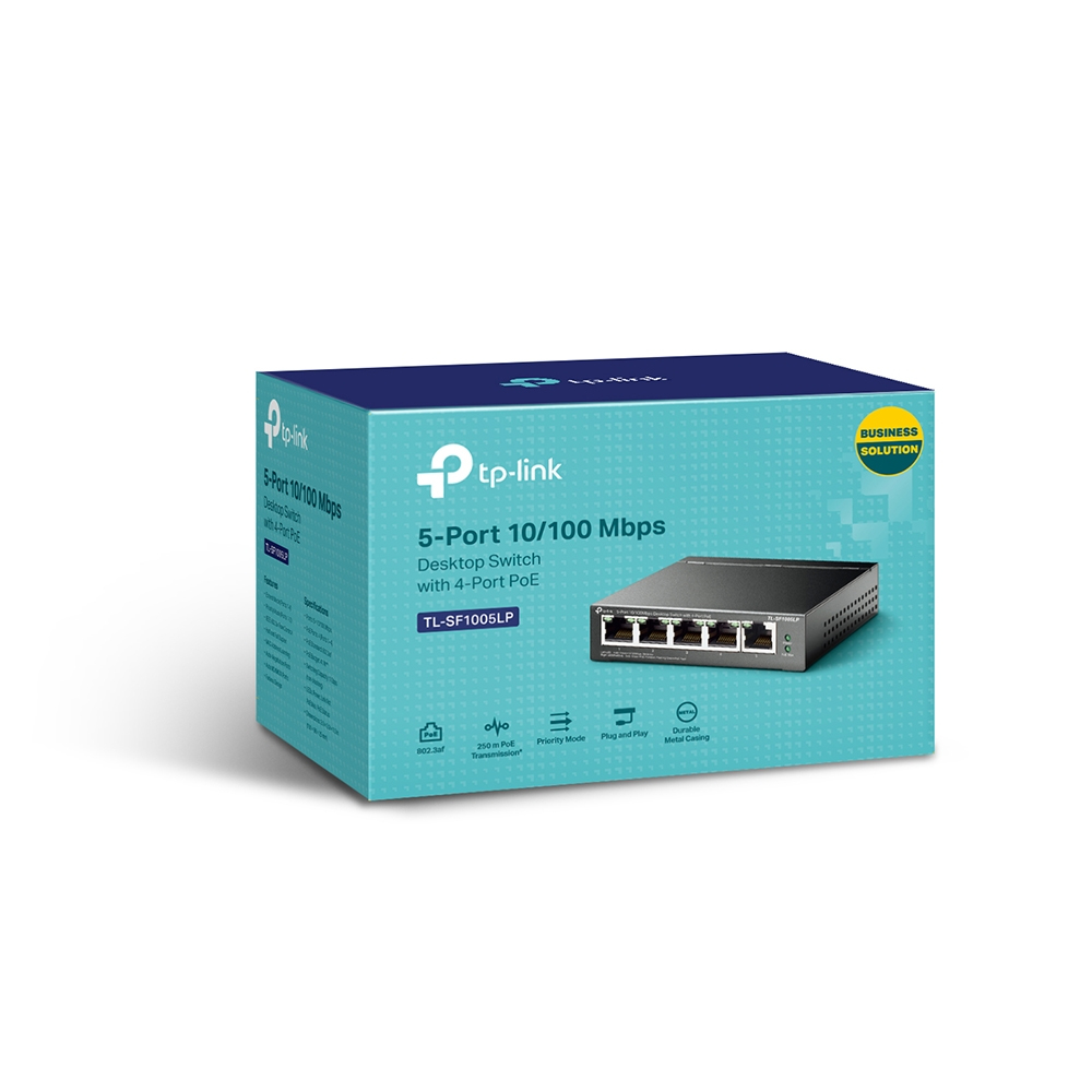 TP-LINK TL-SF1005LP - V1 - Switch - unmanaged - 5 x 10/100 (4 PoE), Ansicht 4