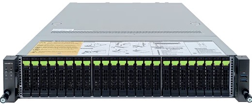 Gigabyte R283-Z92 rev. AAE1 Rack Server 2U Sockel SP5 R283-Z92-AAE1 24xNVME - Server - AMD EPYC