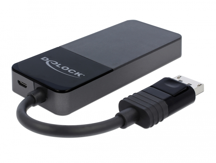 Delock DisplayPort 1.4 Splitter 1 x DisplayPort zu 3 x HDMI MST, DisplayPort, 3x HDMI, 3840 x 2160 Pixel, Schwarz, Kunststoff, 1.4/2.2