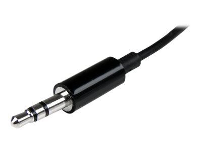 StarTech.com Startech Black Slim Mini Jack Headphone Splitter Cable Adapter - 3.5mm Audio Mini Stereo Y Splitter - 3.5mm Male to 2x 3.5mm Female (MUY1MFFADP)