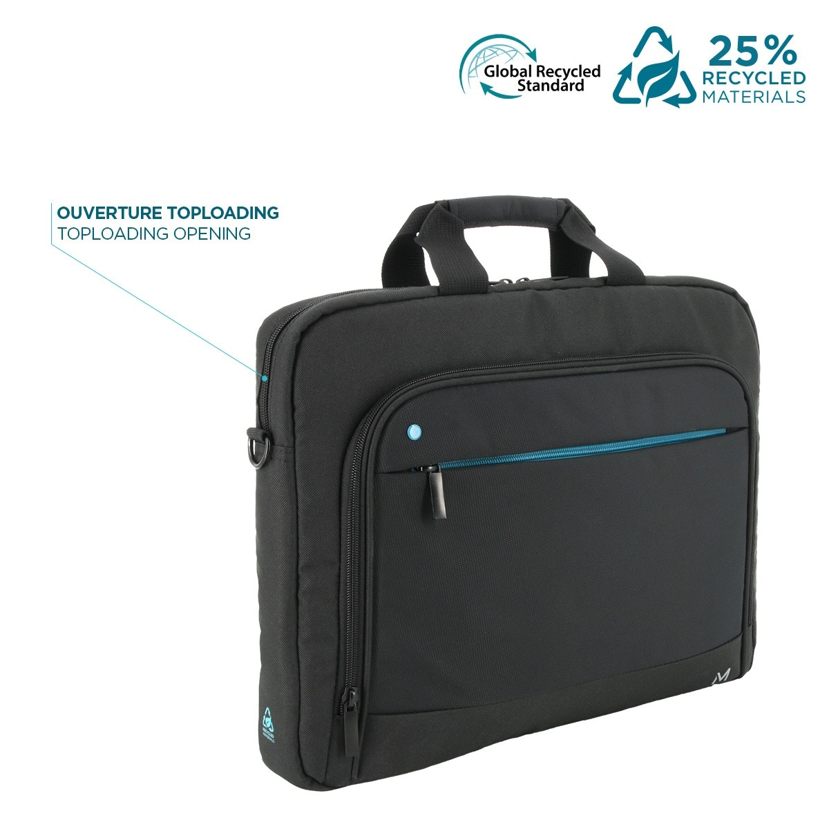 Mobilis TheOne Briefcase Toploading Blue zip 14-16'' - 25% REC, Ansicht 4