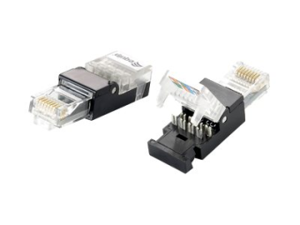 Equip Netzwerkanschluss - RJ-45 (M) - CAT 6 - Schwarz (Packung mit 2)