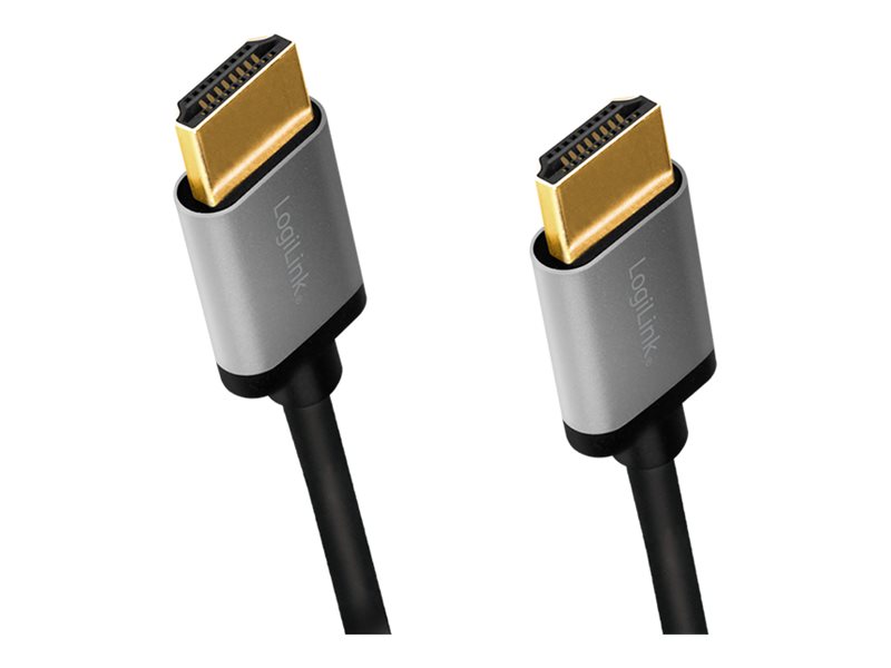 LogiLink Hohe Geschwindigkeit - HDMI-Kabel mit Ethernet - HDMI männlich zu HDMI männlich - 3 m - Dreifachisolierung - Schwarz - Unterstützung für 4K60Hz (3840 x 2160)