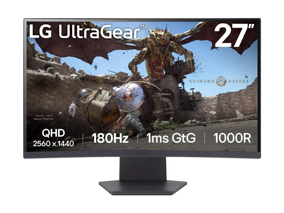LG UltraGear 27GS60QX-B - LED-Monitor - Gaming - gebogen - 68.4 cm (27")