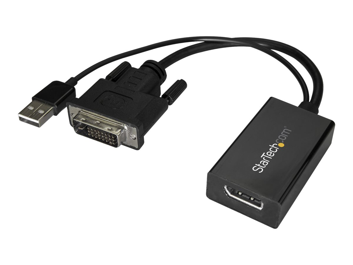 StarTech.com StarTech DVI auf DisplayPort Adapter mit USB Power - DVI-D zu DP Video Adapter - DVI zu DisplayPort Konverter - 1920 x 1200 - Videoadapter - Dual Link - DVI-D (M)