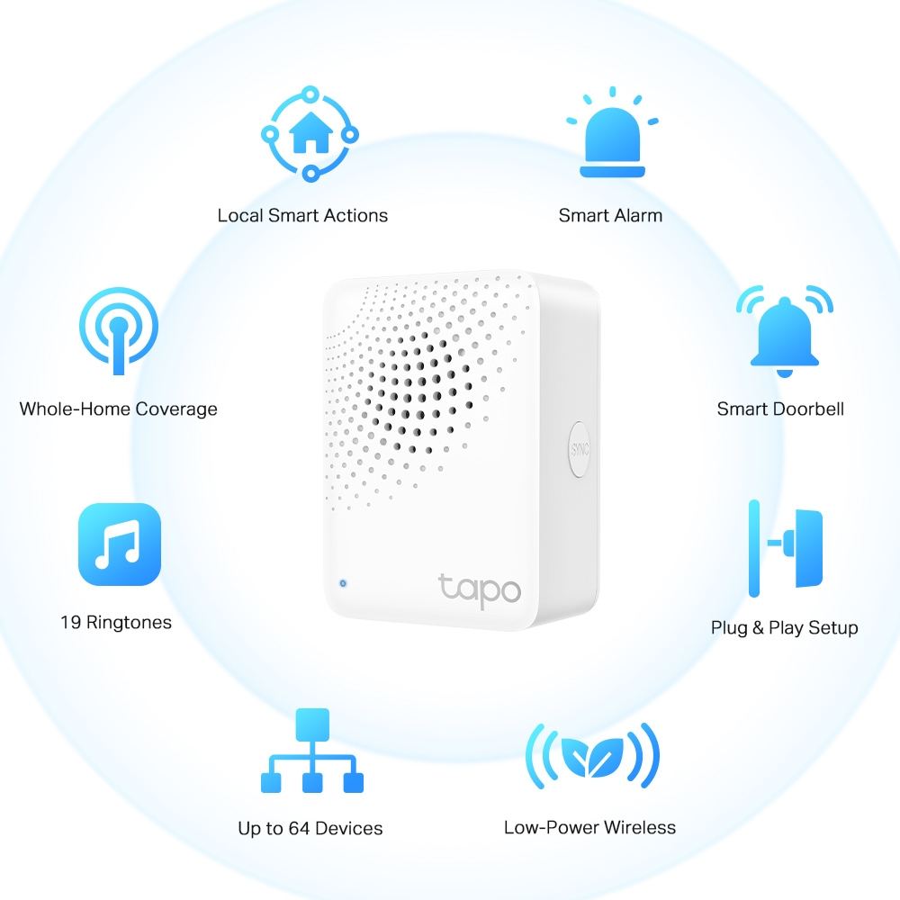 TP-LINK Tapo H100 V1 - Smart-Hub - mit Signalton - kabellos, Ansicht 2