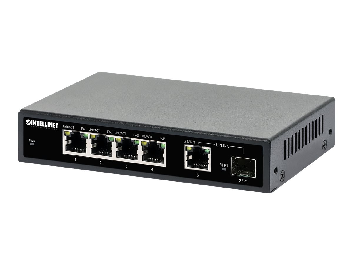 INT 5-Port Gigabit PoE+ Switch 1SFP 91W (561822)