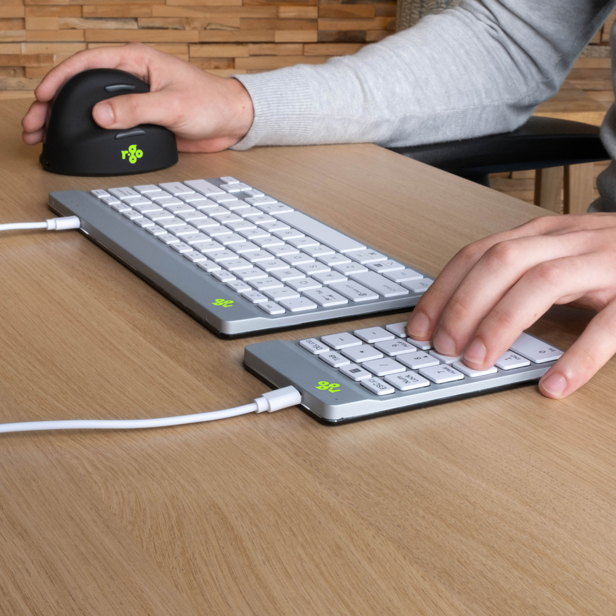 R-Go Nummernblock Compact break - Tastenfeld - USB, Ansicht 3