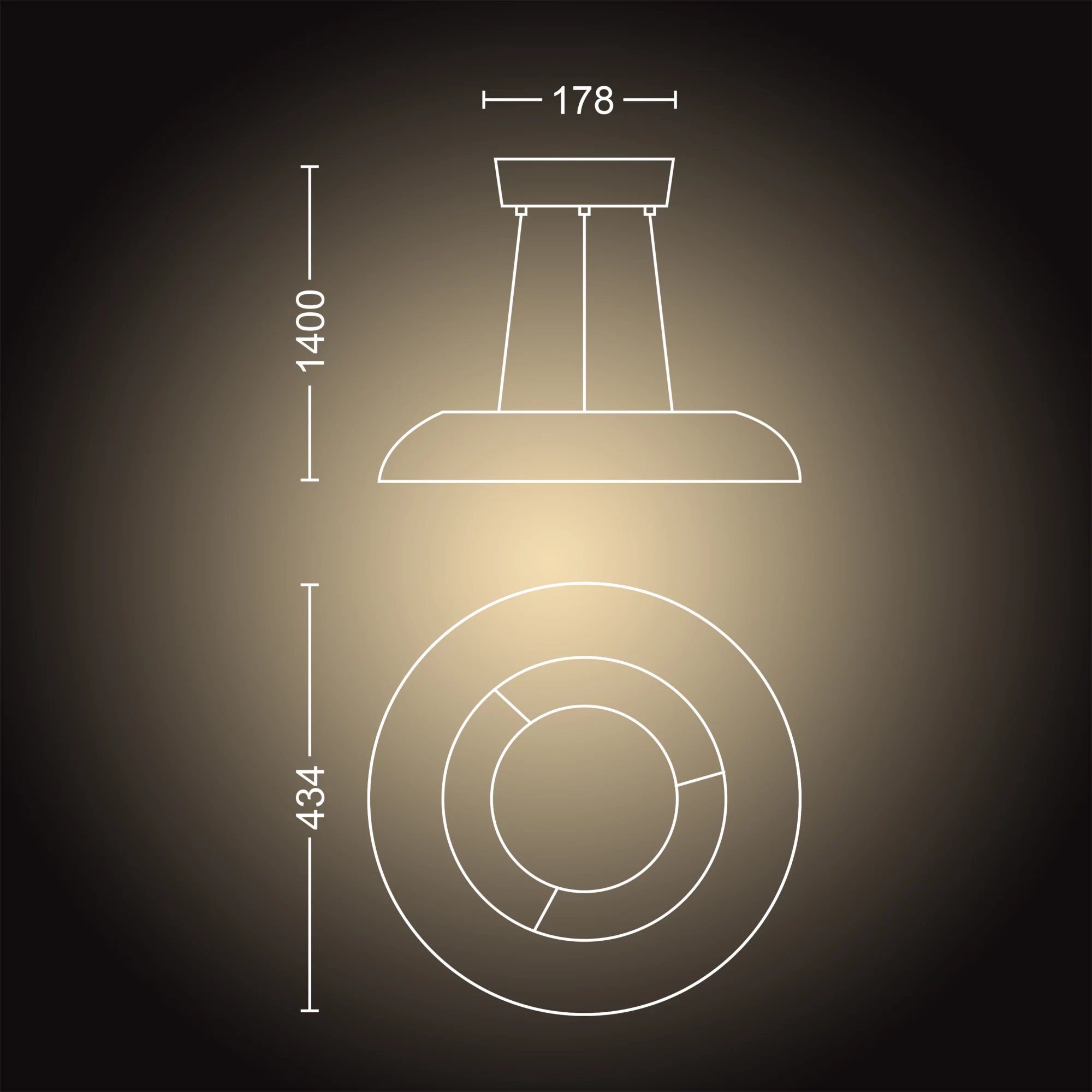 Philips Hue White ambiance Amaze - Hängeleuchte - LED - 25 W (Entsprechung 204 W), Ansicht 2