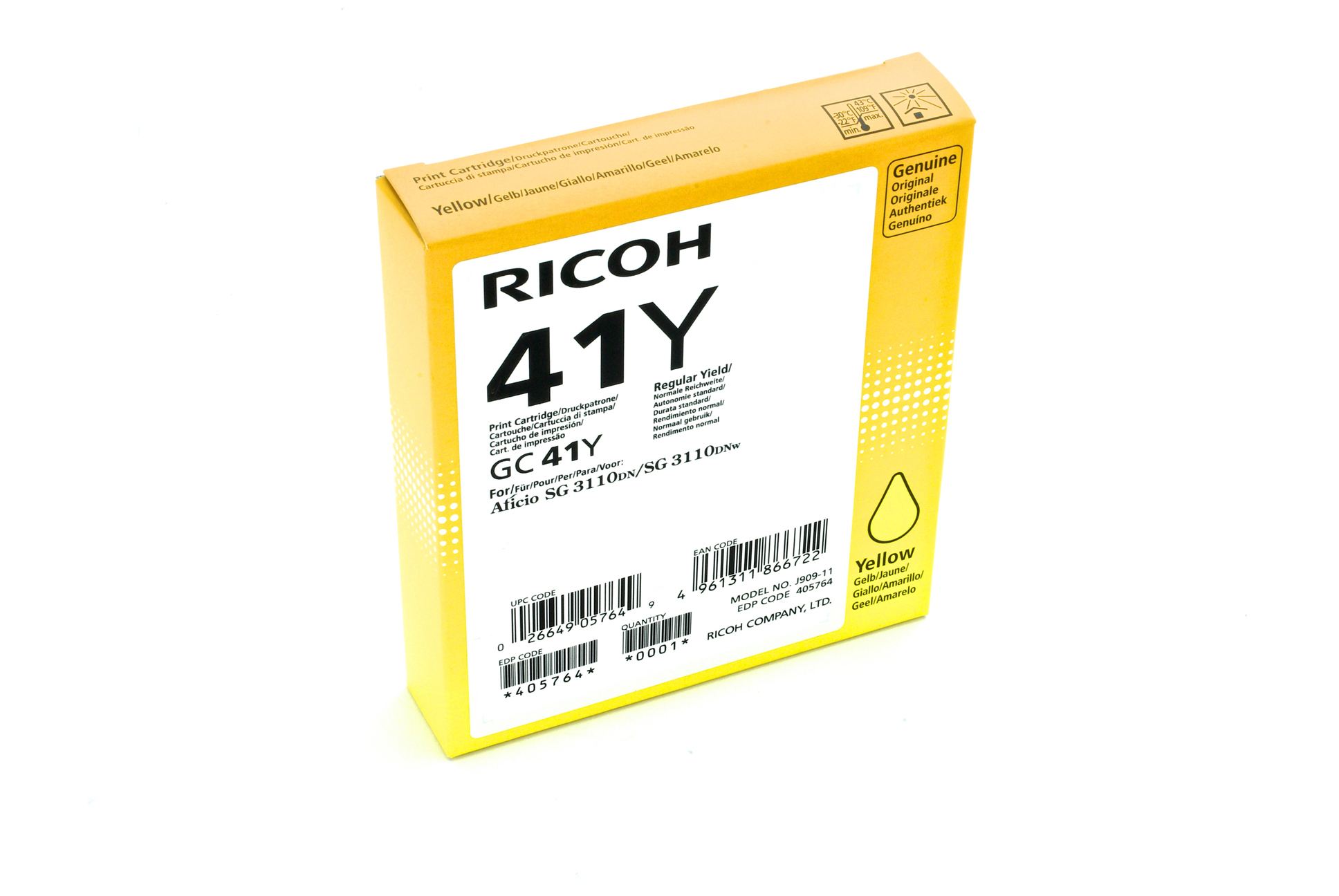 Ricoh Gelb - Original - Tintenpatrone - für Ricoh Aficio SG 3100, Ansicht 2