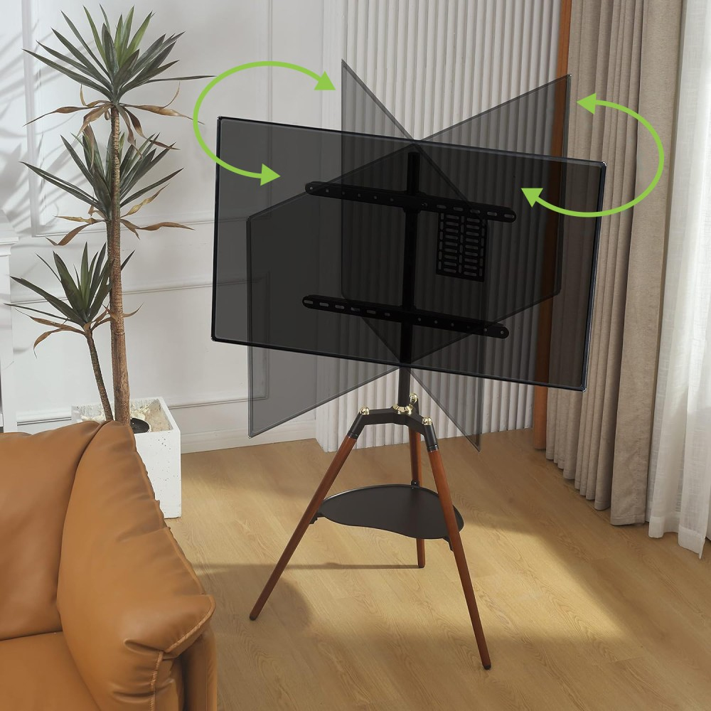 EFB Elektronik Stativ-Dreibein-Bodenständer für LCD/LED/Plasma-TV 32–65'' mit Ablage, Ansicht 4
