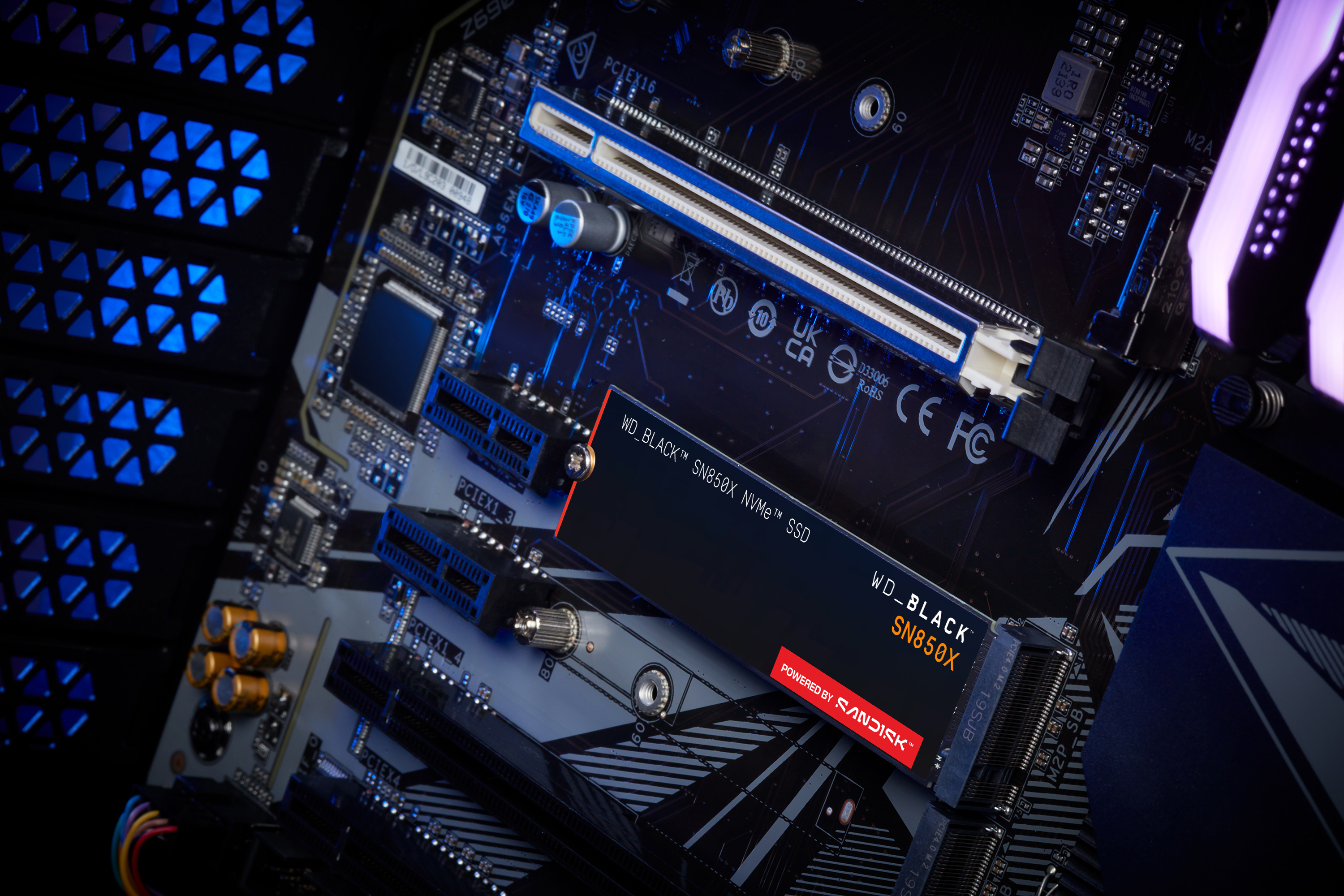 WD WD_BLACK SN850X WDS800T2X0E-00CDD0 - SSD - verschl?sselt - 8 TB - intern - M.2 2280 - PCIe 4.0 x4 (NVMe), Ansicht 4